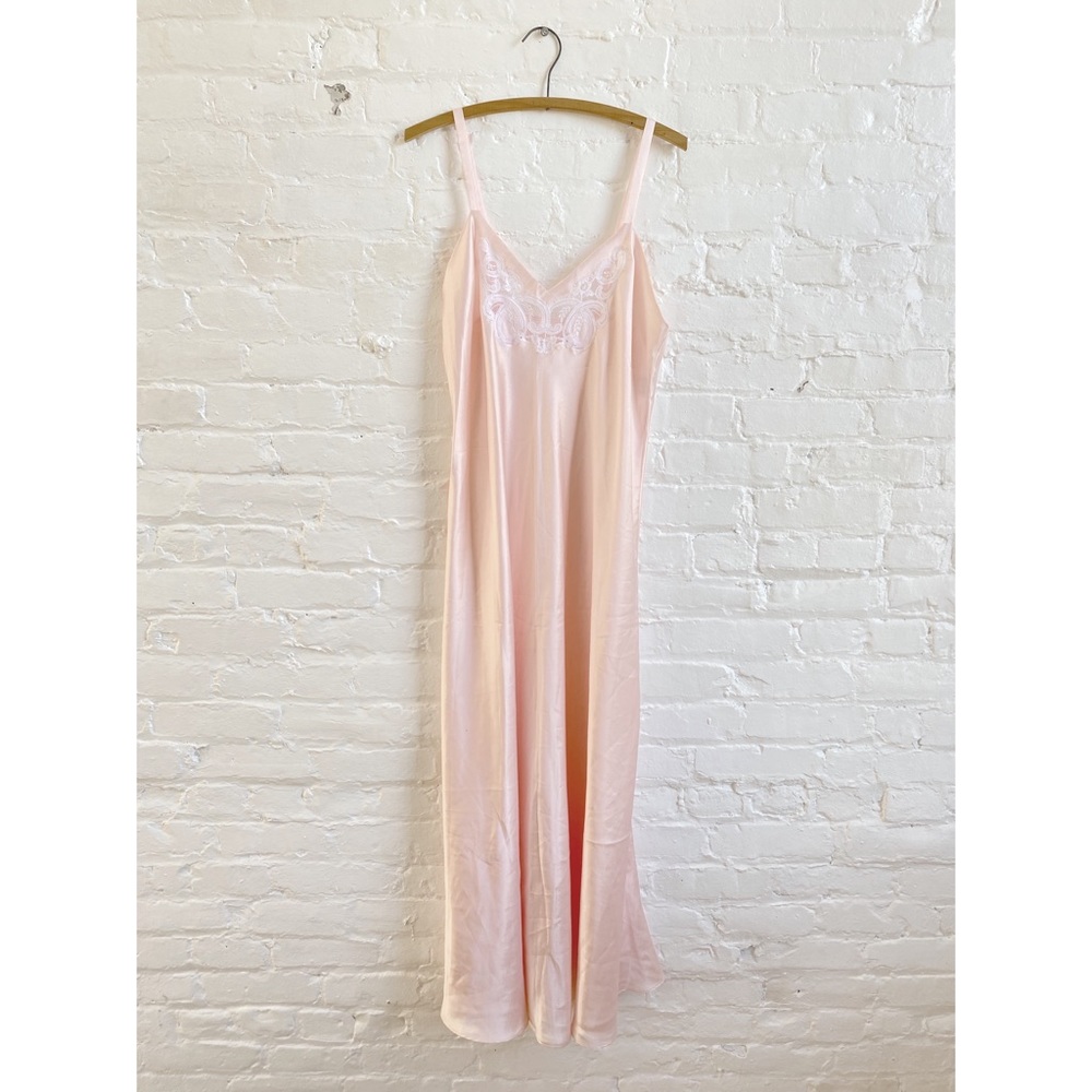 Vintage 90s Pink Satin Slip Dress